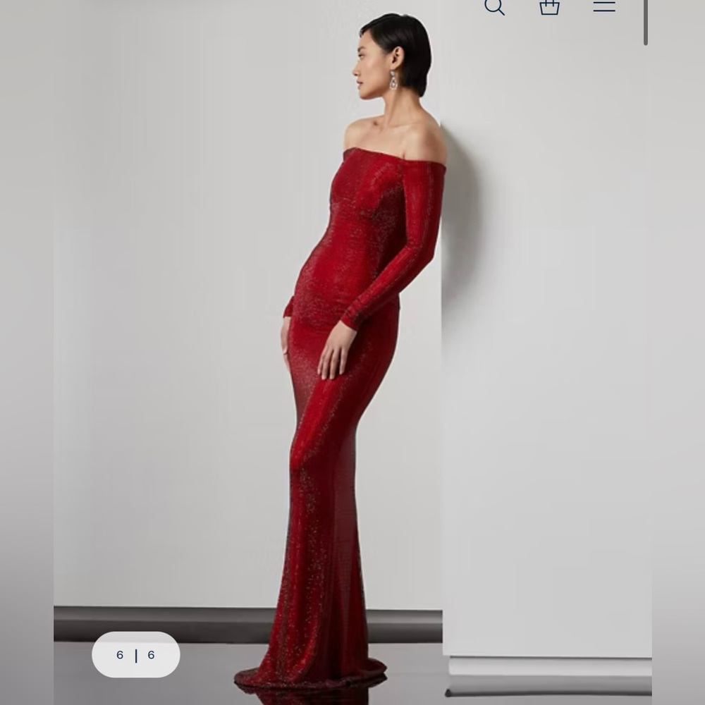 RALPH LAUREN PURPLE LABEL MINALI OFF SHOULDER CRYSTAL EMBELLISHED GOWN - Picture 7 of 17